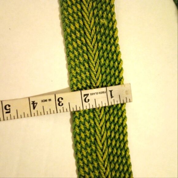 Green and Yellow woven belt - Picture 5 of 11